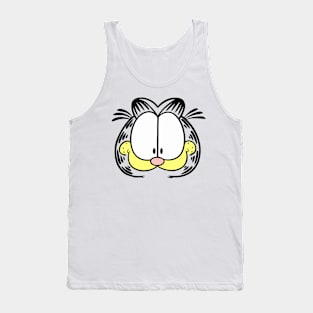 Happy Face of Orange Lasagna Cat Tank Top